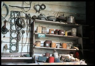 old barn cans inside