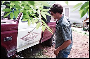 Tierson repairing his truck-1