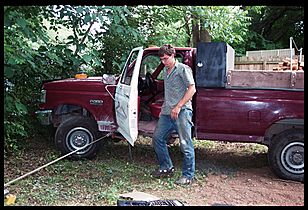 Tierson repairing his truck-2