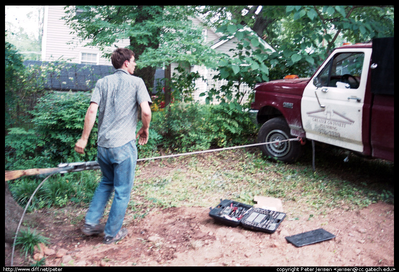 Tierson repairing his truck-3