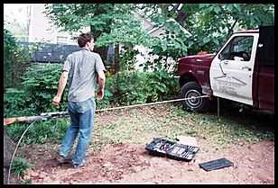 Tierson repairing his truck-3