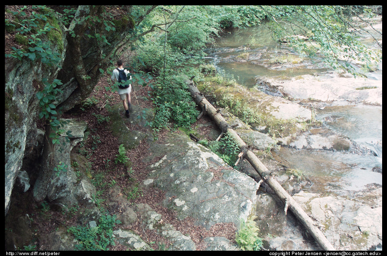 Michael heading back up falls