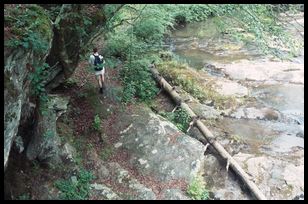 Michael heading back up falls