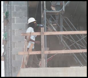 worker drinking