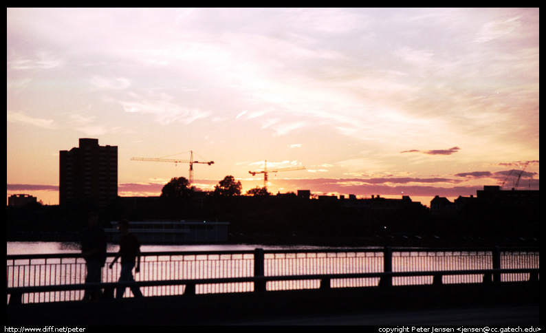 Harvard bridge sunset