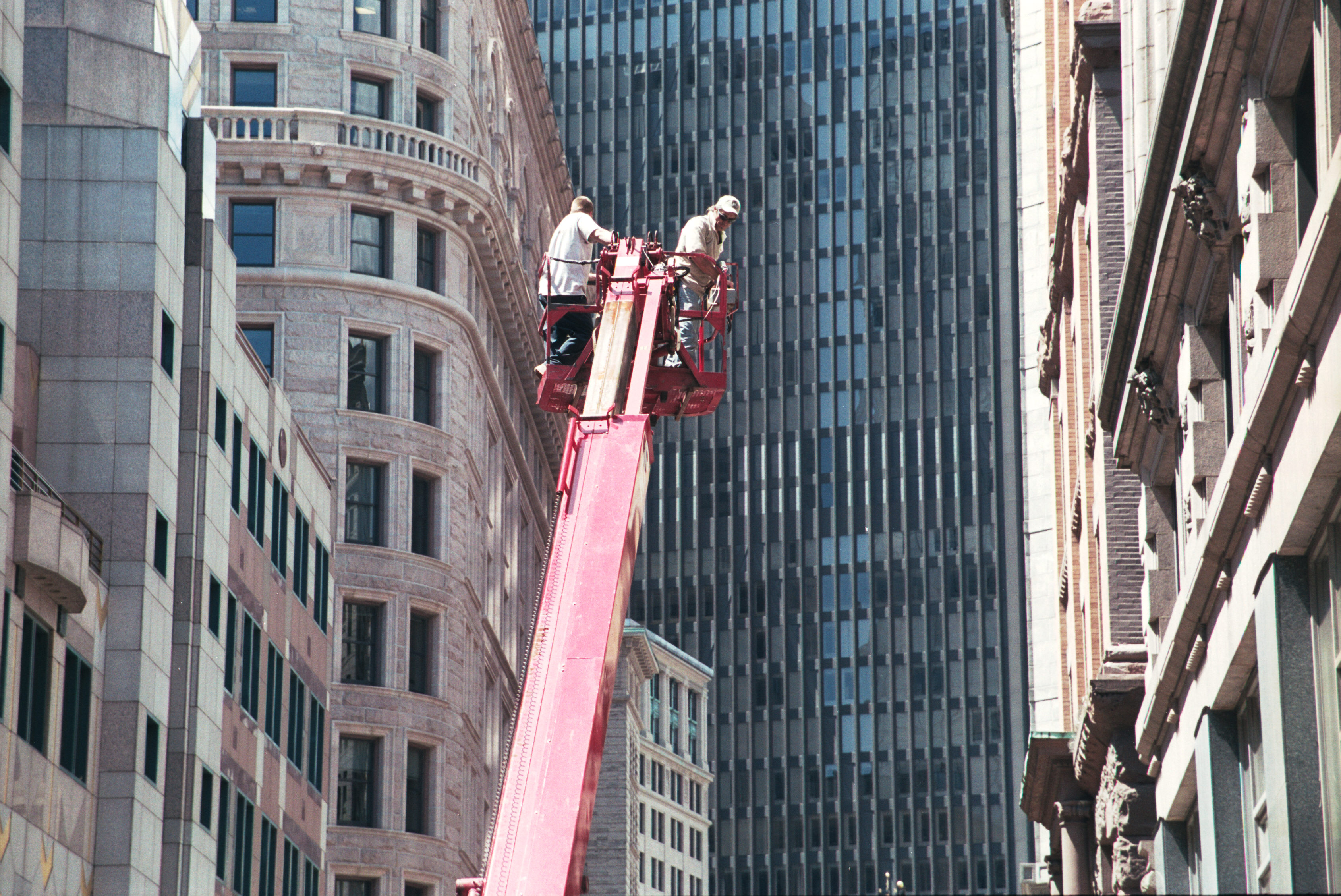 men on crane
