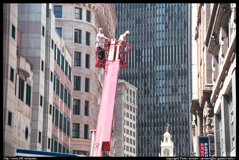 men on crane