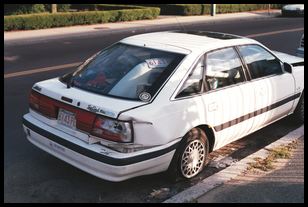 car with bumper inside