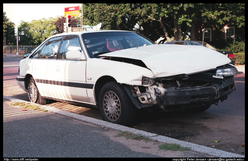 car with bumper inside