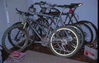 bikes in the living room