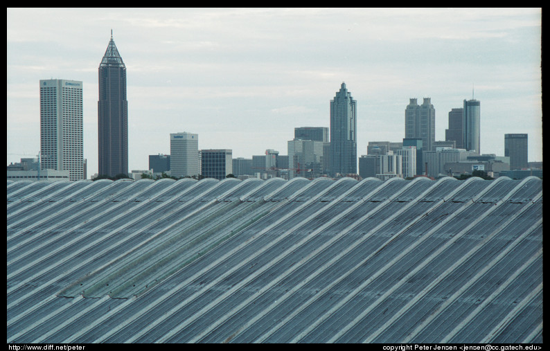 Atlanta skyline with roof