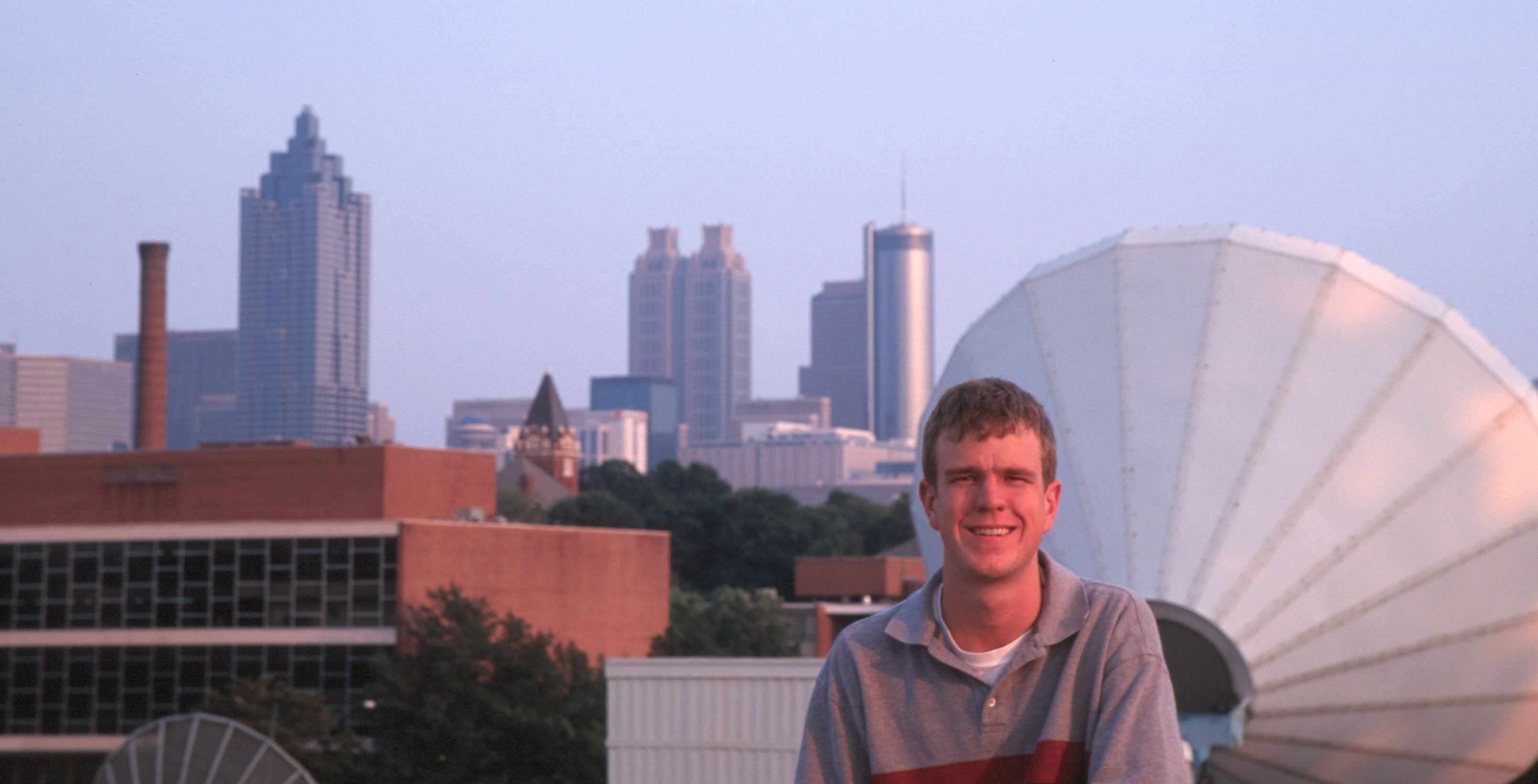 self portrait on top of van leer 1