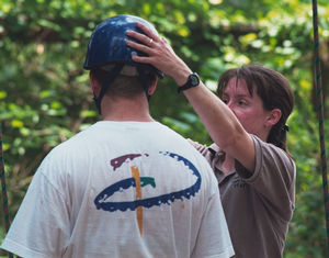 fitting the helmet