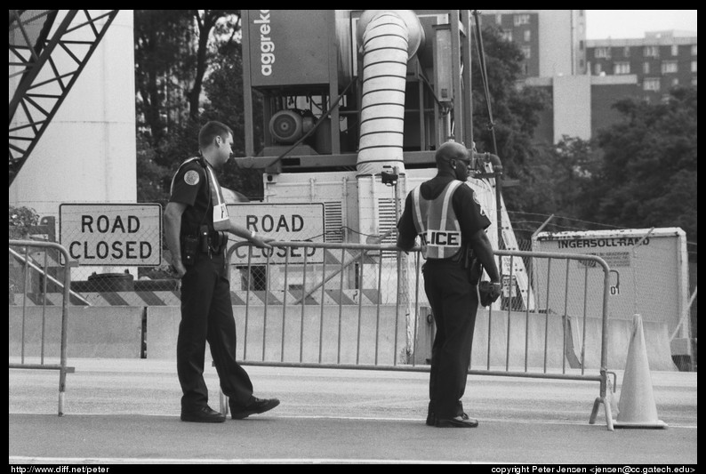 Atlanta officers working the game traffic