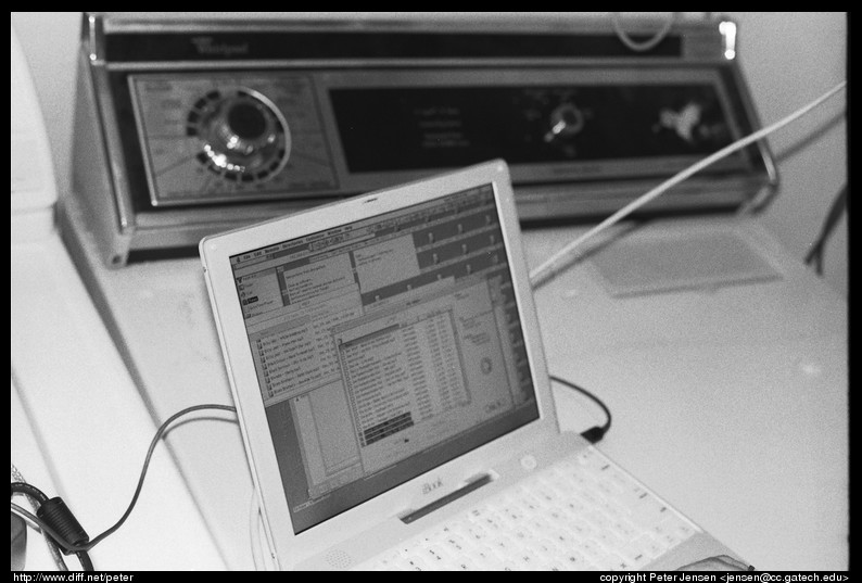 iBook drives laundry machine