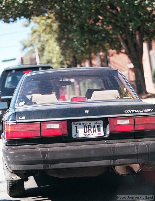 I draw license plate