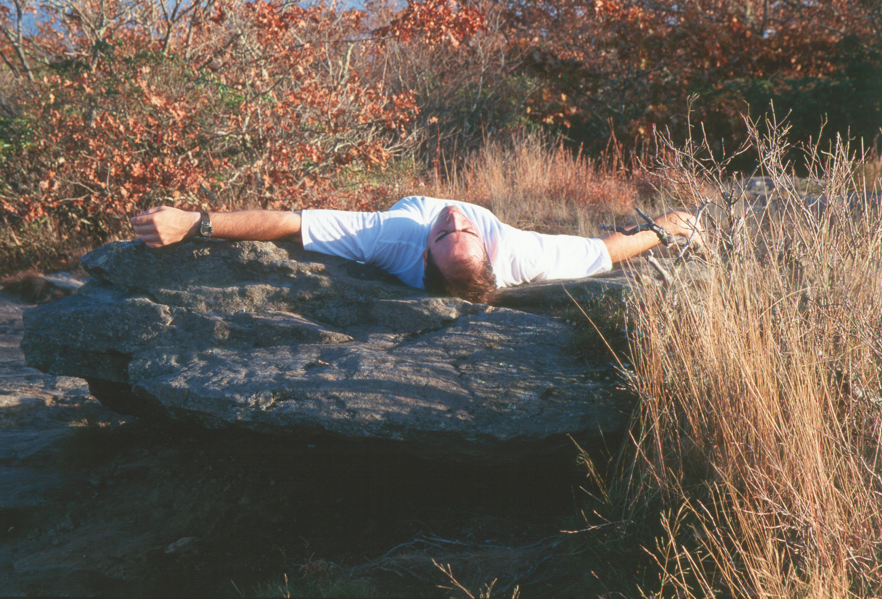 Erik taking a break on Blood mountain