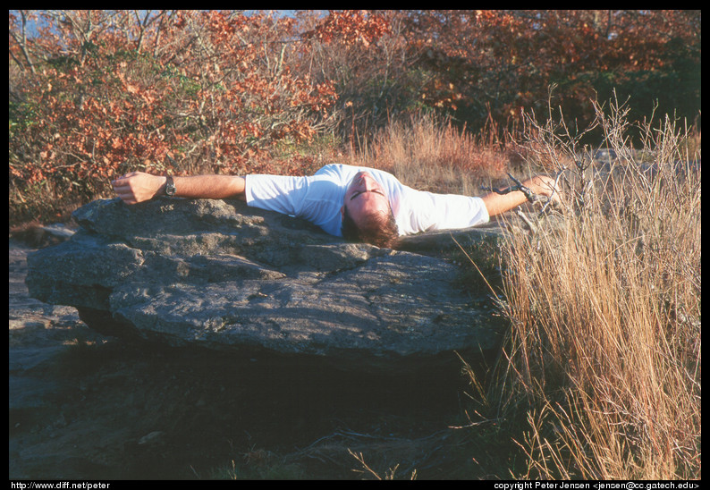 Erik taking a break on Blood mountain