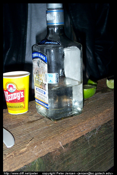 Wendys shot glass and El Jimador