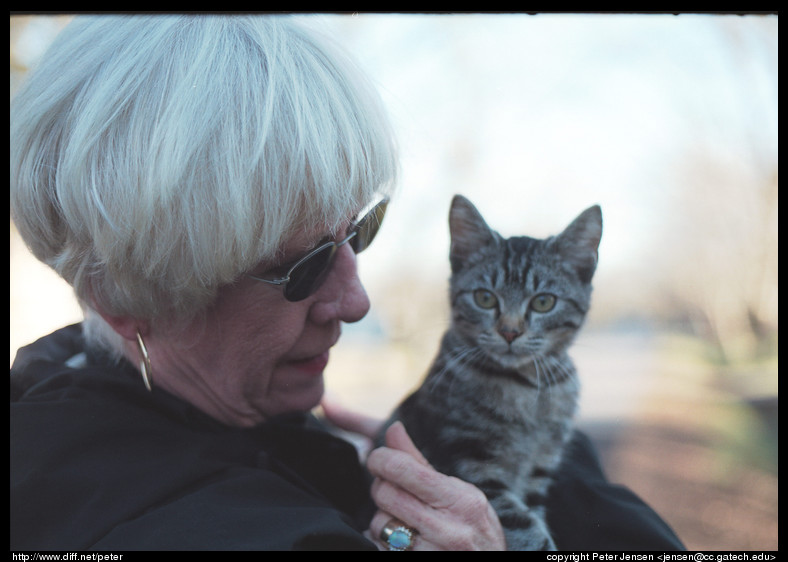 mom with kitten