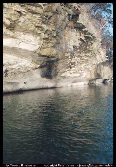 water from overhang
