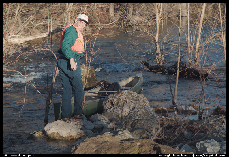 dad with canoe
