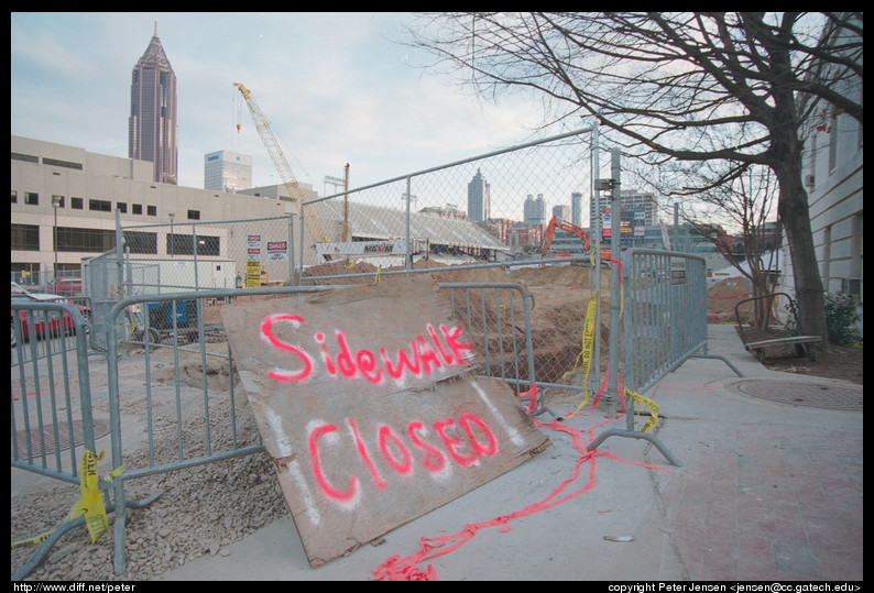 sidewalk closed