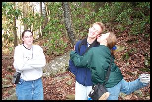 Meghan, with Chris and Kim goofing around