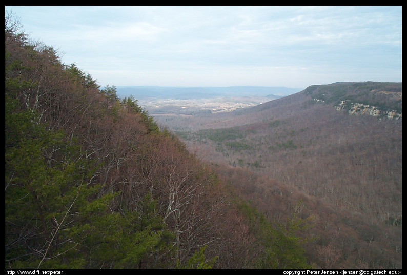 a view down part of the canyon