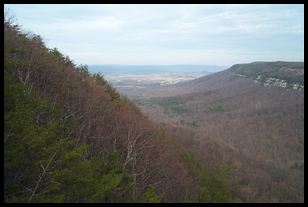 a view down part of the canyon