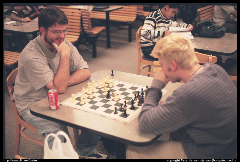 Bryan and DJ play chess