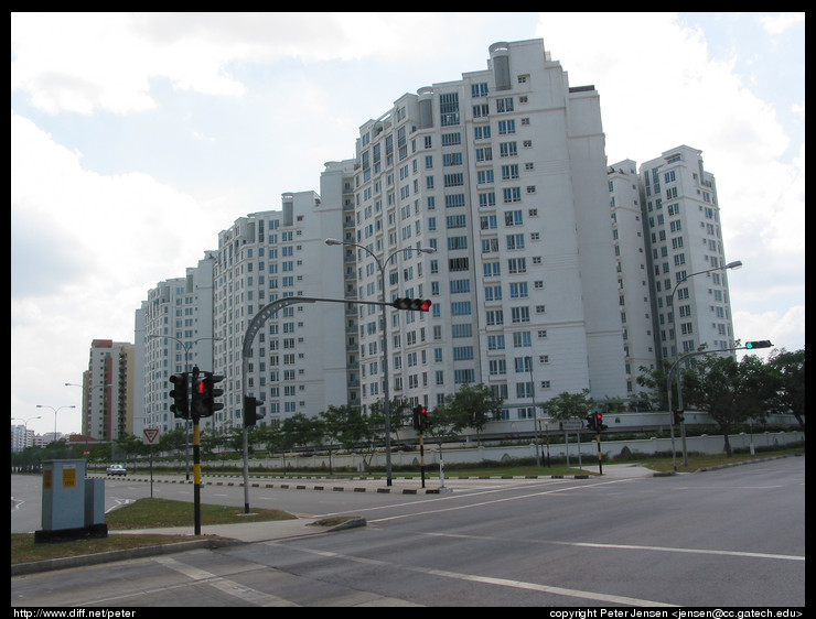 dense housing near the Woodlands