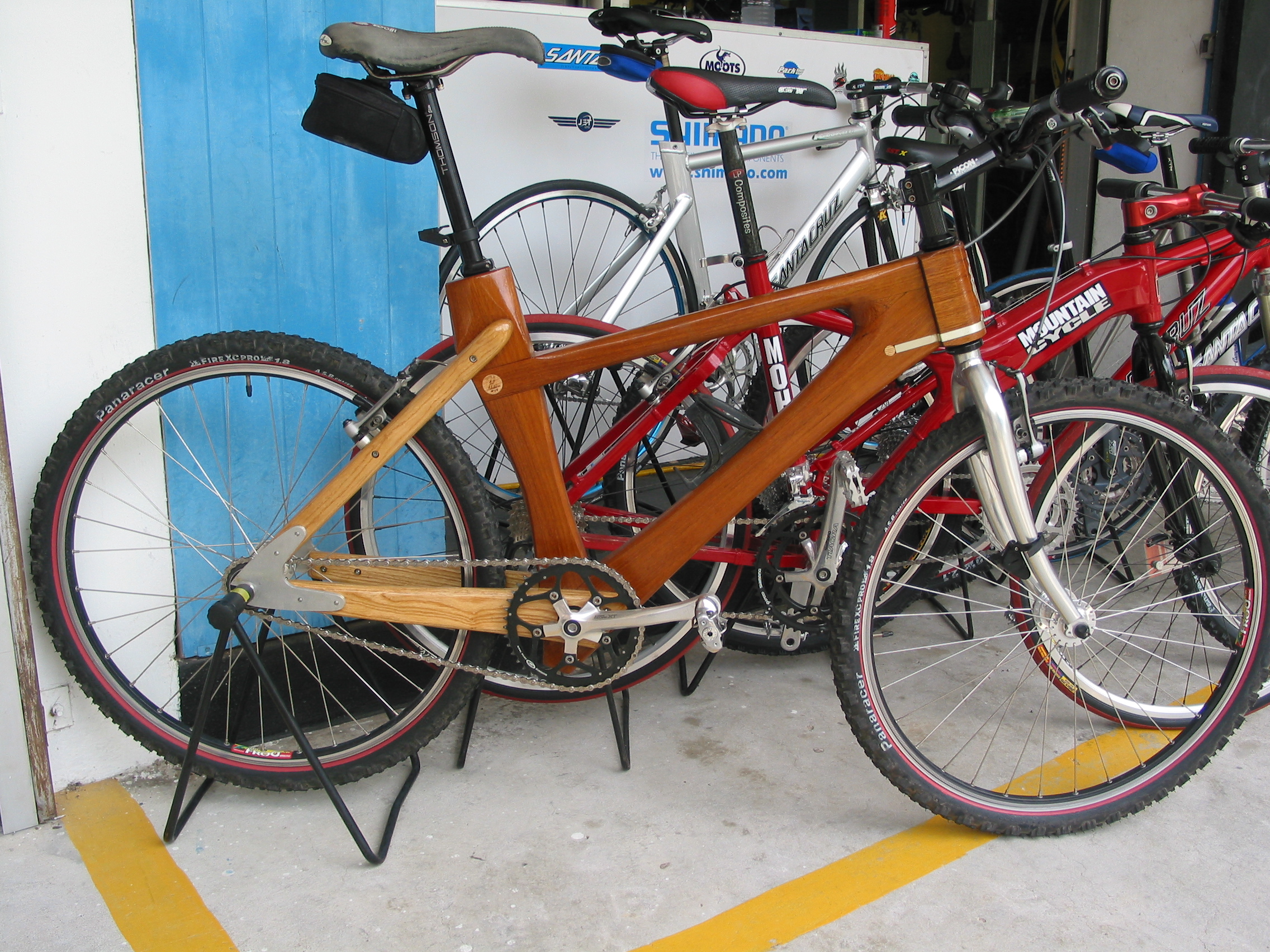 wooden bike