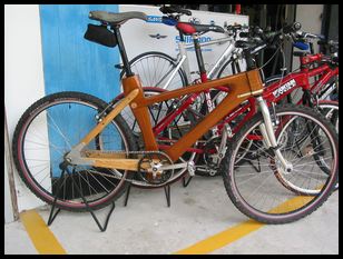 wooden bike