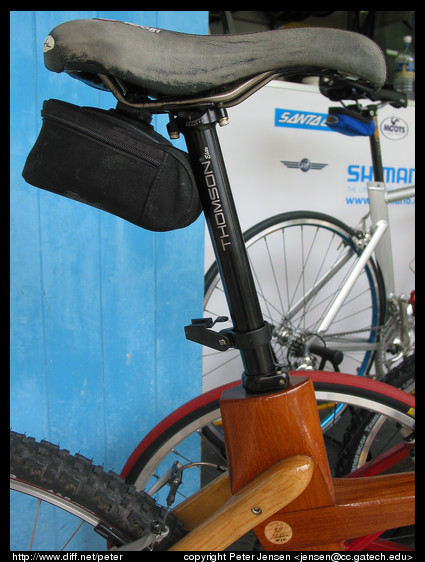 Thompson post on wooden bike