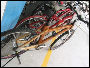 wooden bike