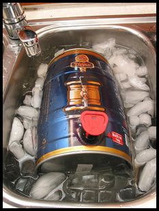 Tiger mini-keg on ice