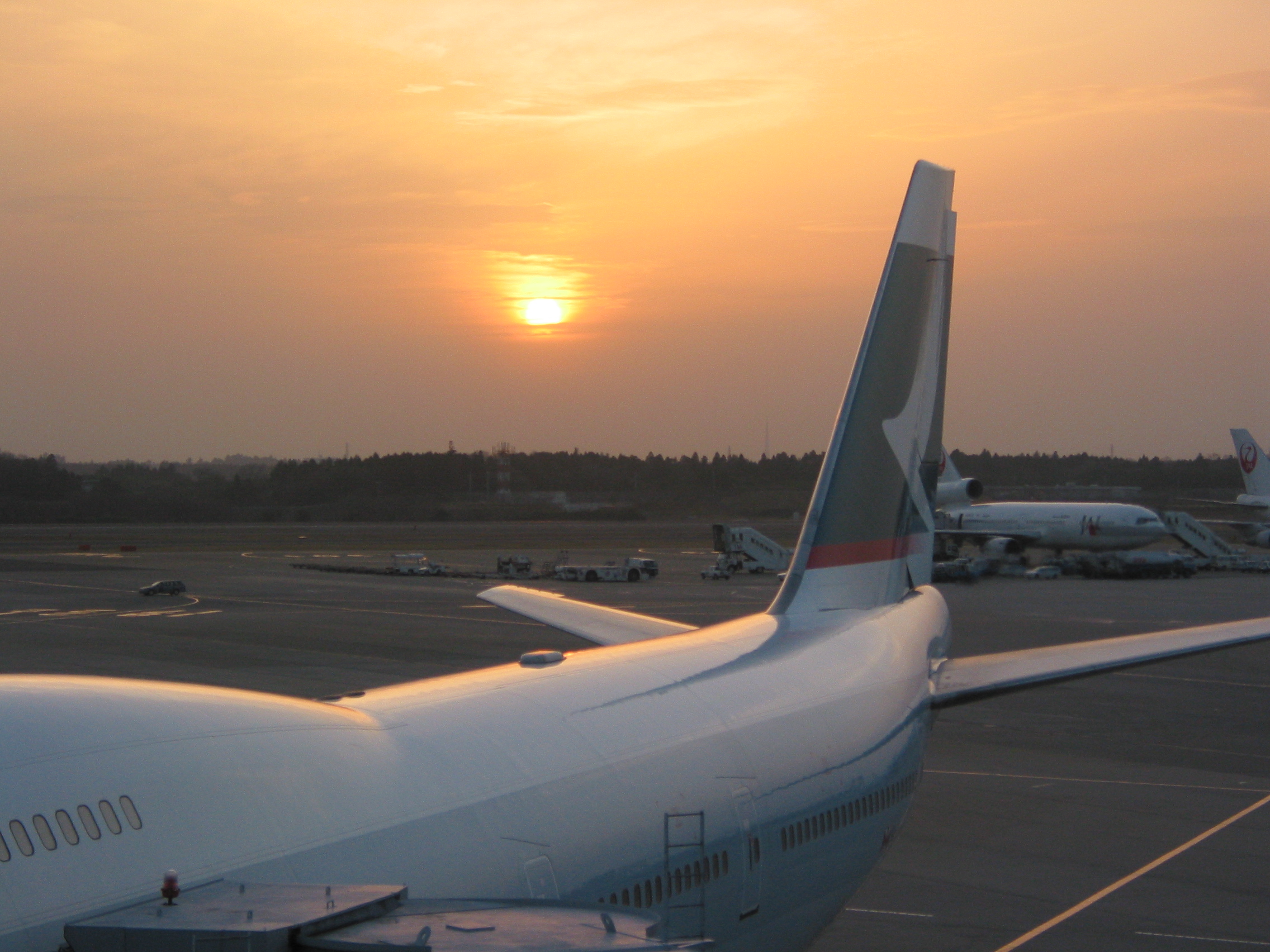 sunset from Tokyo Narita