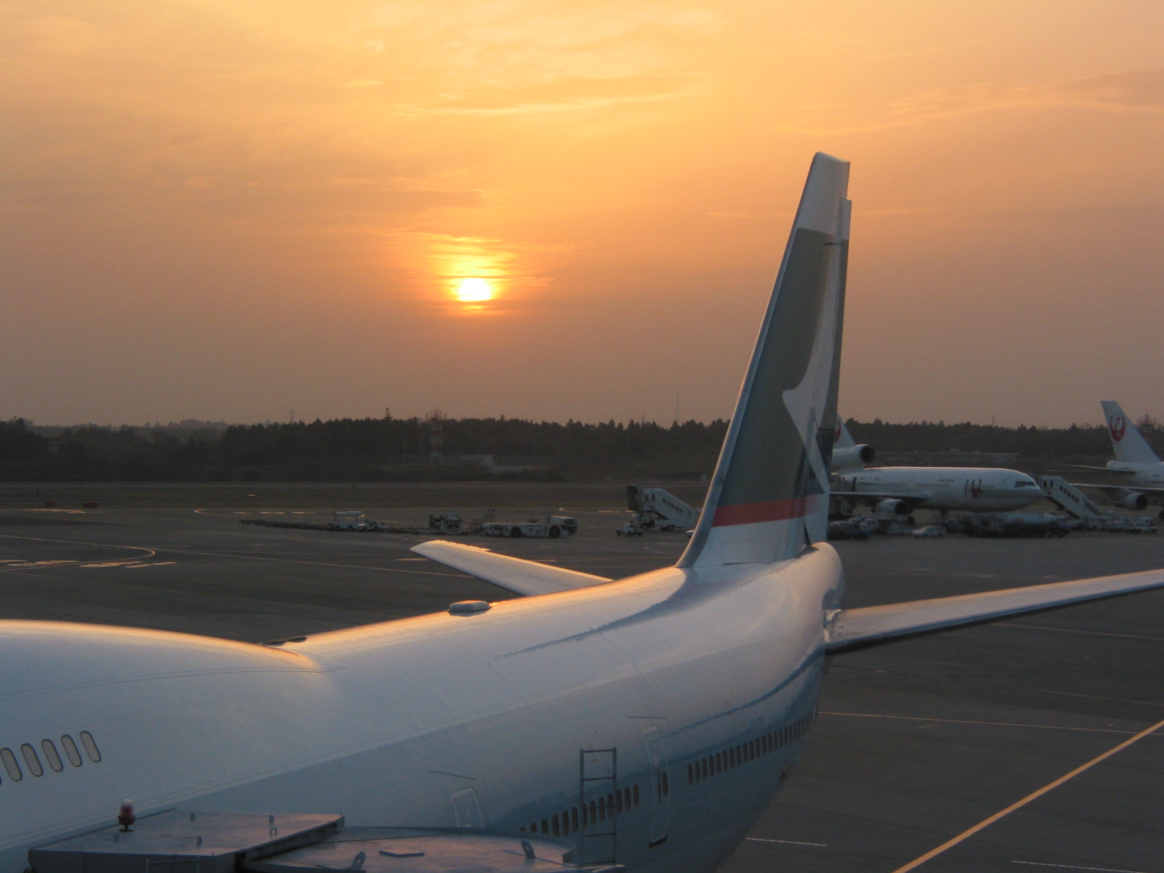 sunset from Tokyo Narita