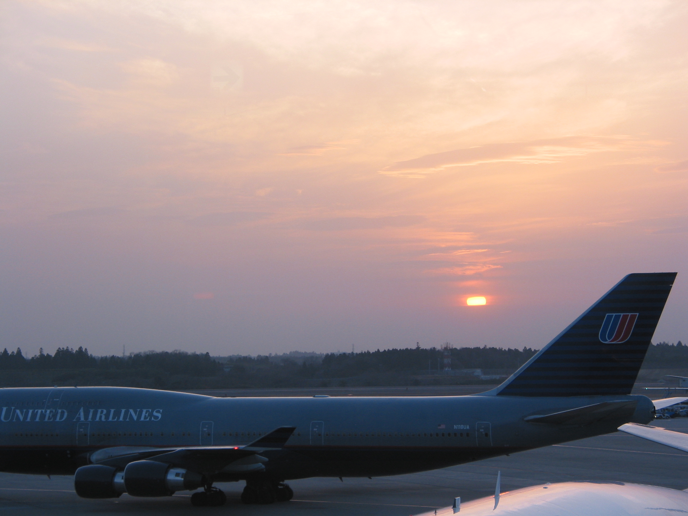 sunset from Tokyo Narita