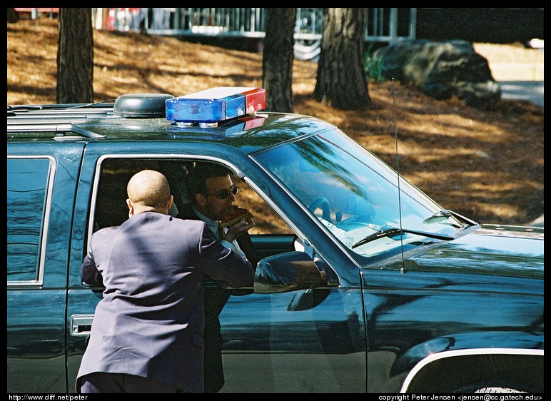 our nation's finest, chowing down on some Papa John's