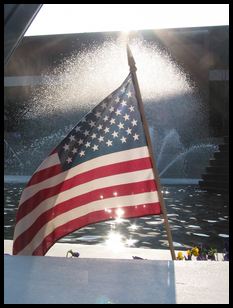 flag and fountain