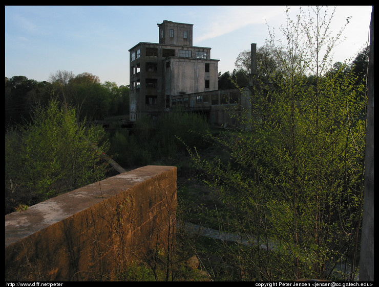 old mill from dam