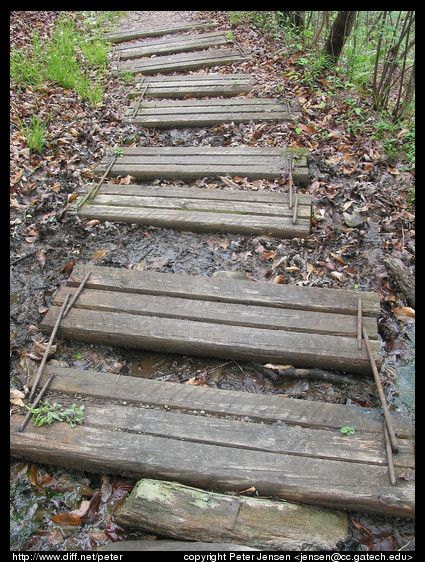 cool step construction technique (movable with rebar linkages)