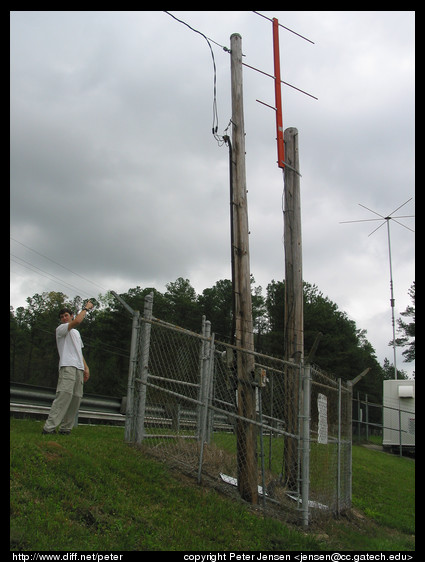 Charles illustrates the antenna