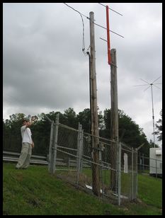 Charles illustrates the antenna