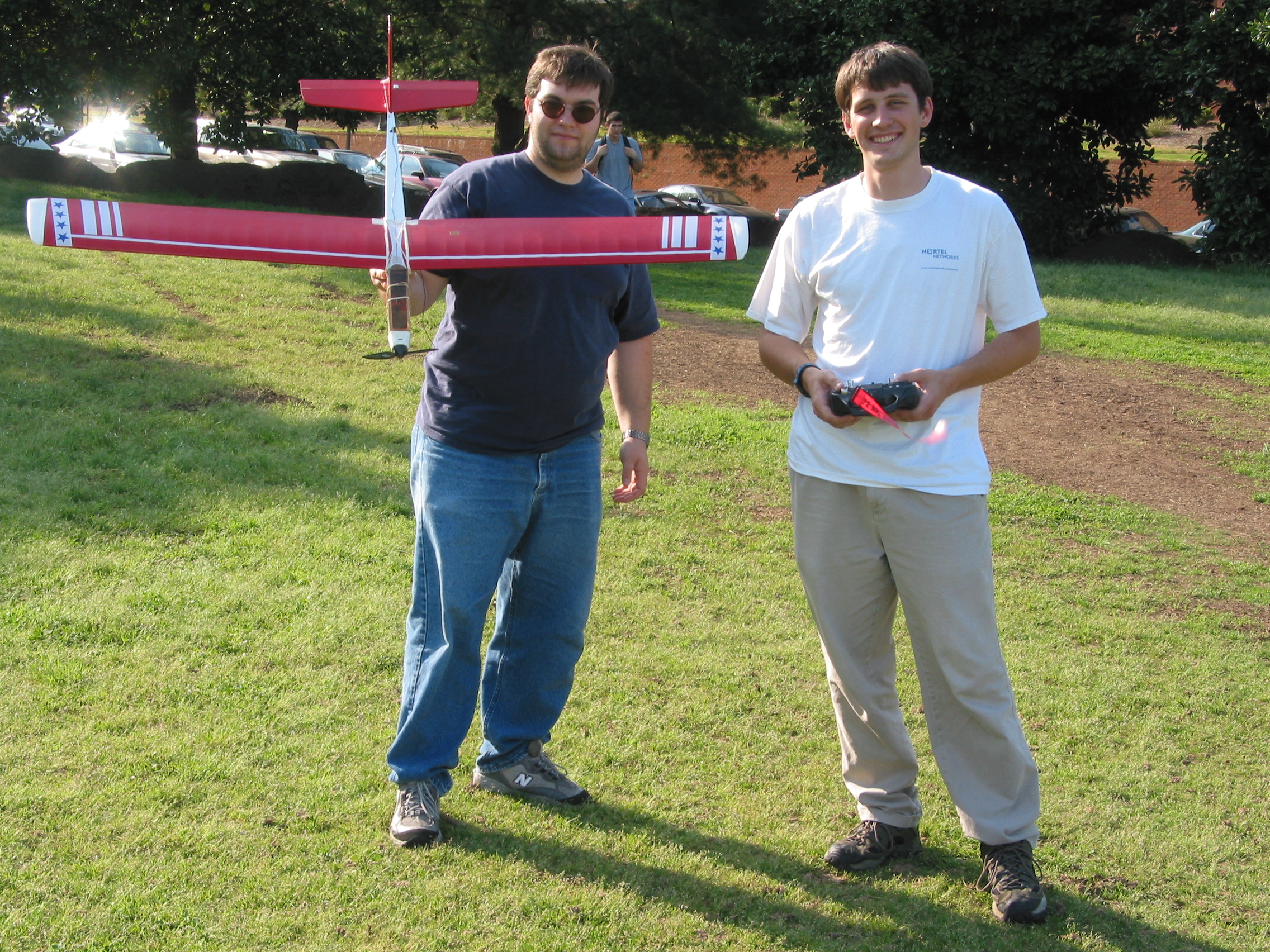 Tim and Charles, with Charles' Hacker Timothy speed 400 glider