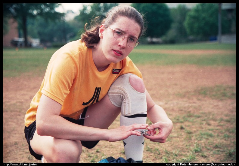 Blair clipping nails