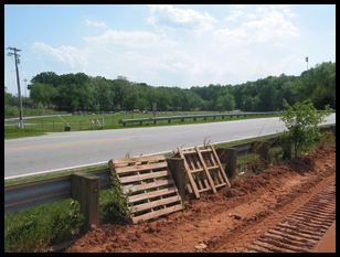 road next to slope