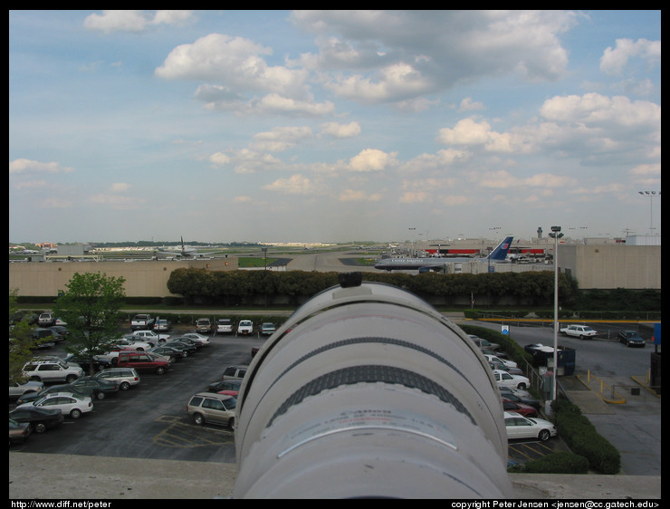 view over the top of the 400/2.8 and 1.4X